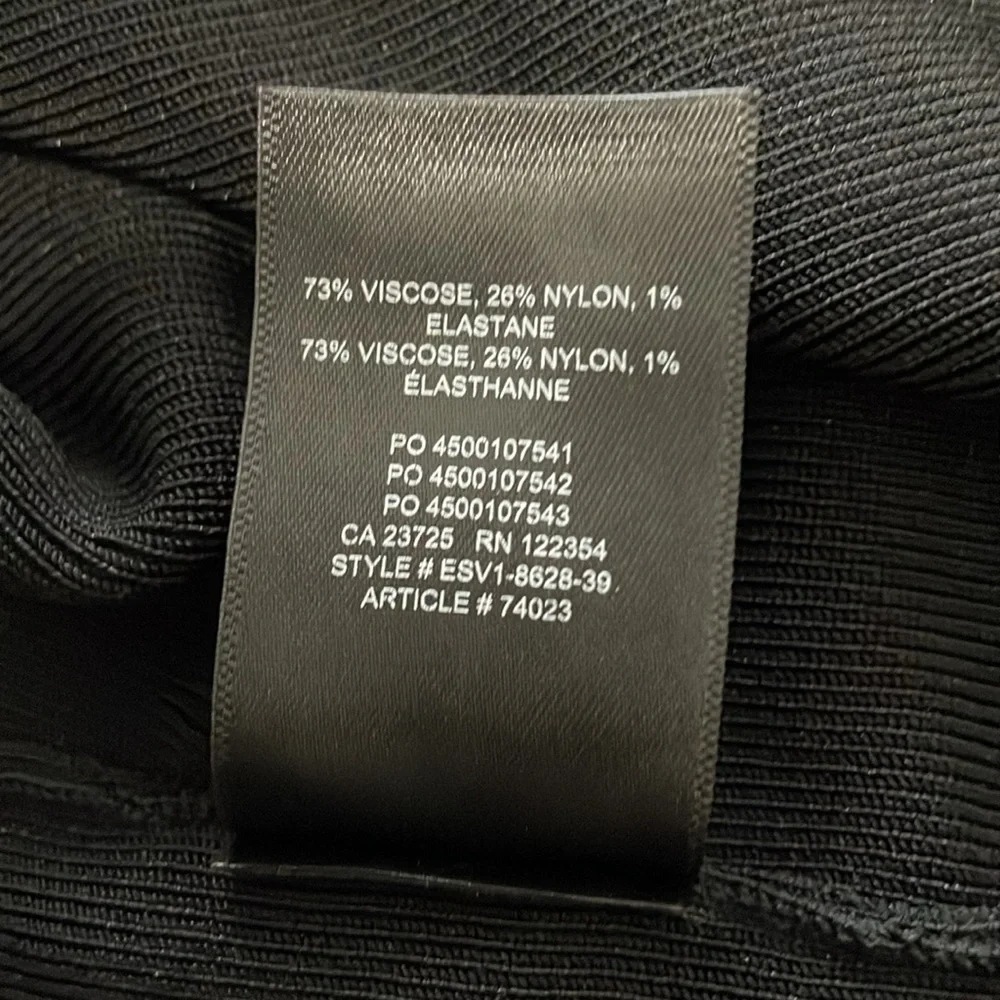 NWOT Aritzia Babaton Body-con Elegant Black Sleeveless Dress Size XXS - Picture 11 of 13